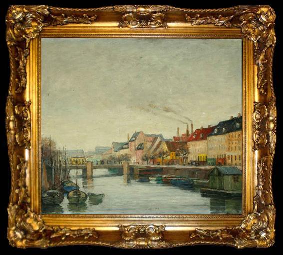 framed  RICHTER, Johan Channel scenery from Copenhagen, ta009-2